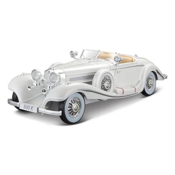 Автомо дель Maisto 1936 Mercedes-Benz 500K  Specialroadster 1:18 білий (36055 white)